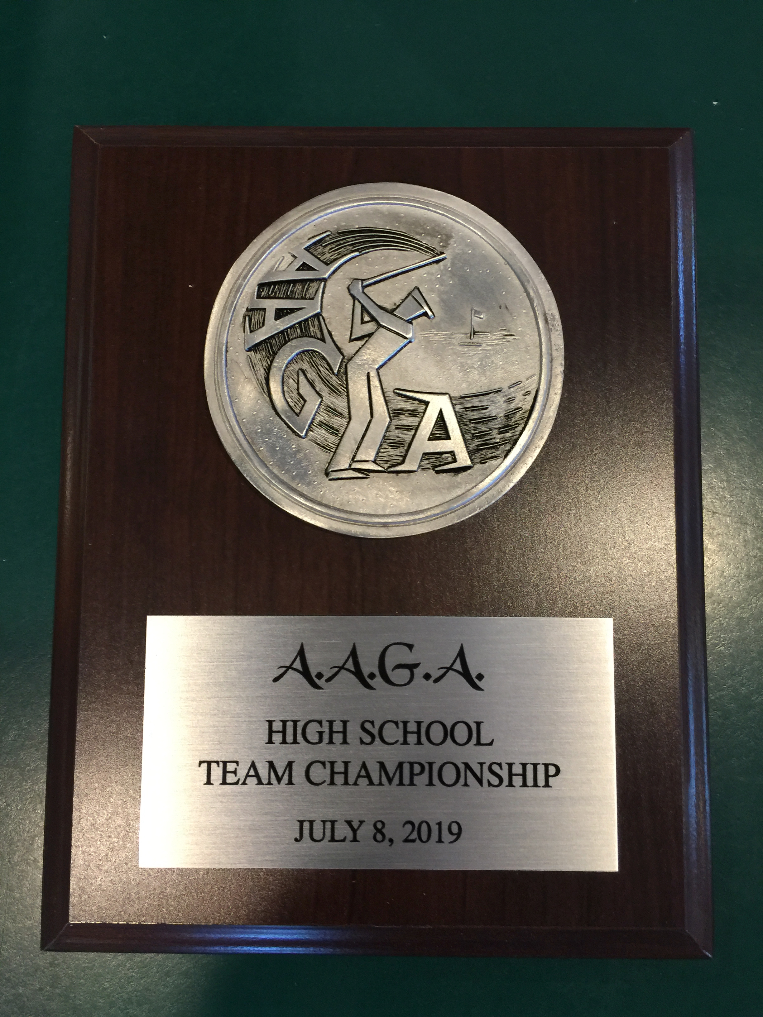 AAGA High School Shootout Plaque